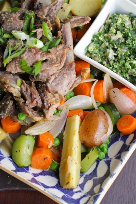 Roast Lamb with Braised Vegetables and Salsa Verde - Ever Open Sauce