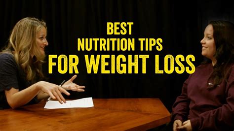 Best Nutrition Tips for Weight Loss - YouTube