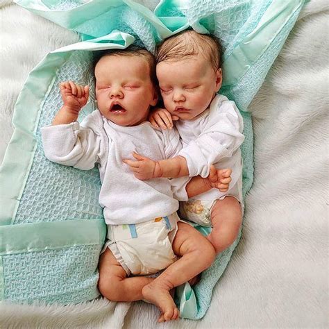 17inch Truly Look Real Reborn Twins Baby Girl Dolls Alessia and Alexiane, Birthday Gift