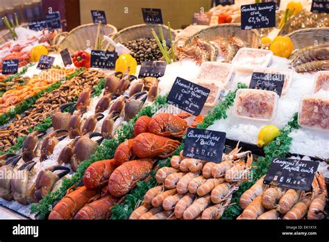 Seafood market stall at Trouville Sur Mer, Northern France, Europe Stock Photo - Alamy