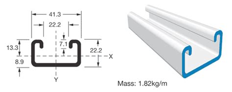 UNISTRUT HEAVY DUTY CHANNEL (P3300 Series) - Grade 316 Stainless Steel Finish Channel, 11KG ...