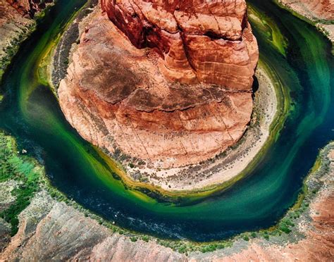 Panoramic Aerial View of Horseshoe Bend, Arizona, USA Stock Image ...