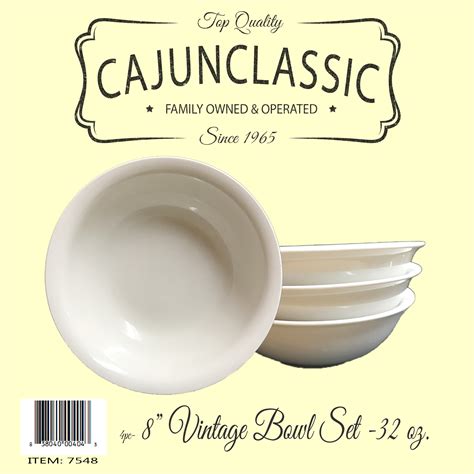 7548- VINTAGE GUMBO BOWL 4 PC SET – 8″ – 32 oz – Cajun Classic Cookware ...