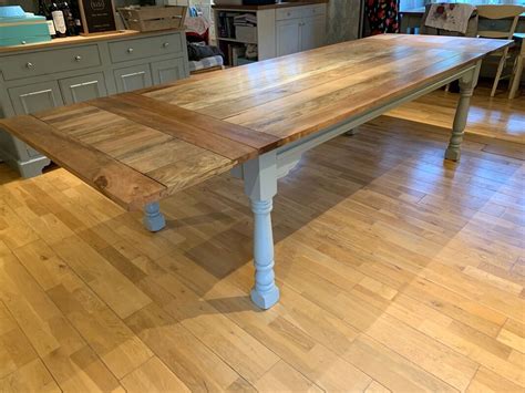 Large Extendable Dining Table Rustic Wood Farmhouse Kitchen | Sexiz Pix