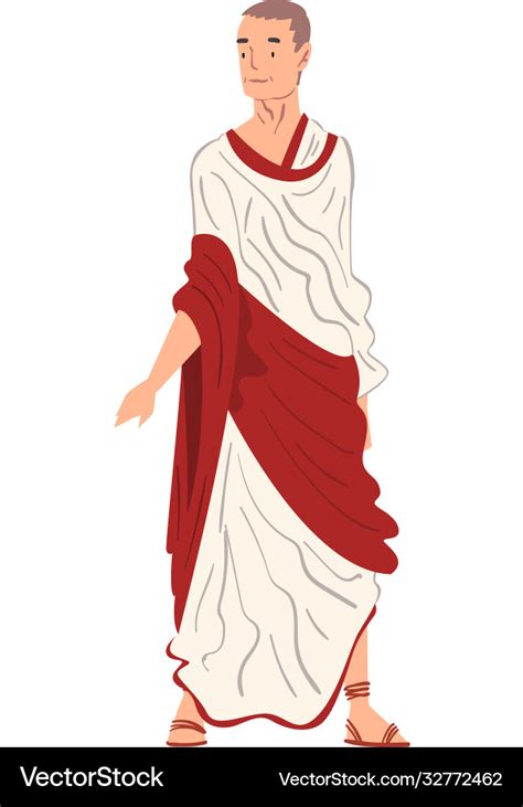 Roman man in traditional clothes ancient rome Vector Image