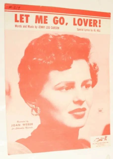 VINTAGE LET ME Go Lover Sheet Music 1953 $5.39 - PicClick