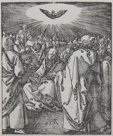 Durer Woodcut Signed, Pentecost, 1612 | Albrecht durer, Harvard art museum, Art