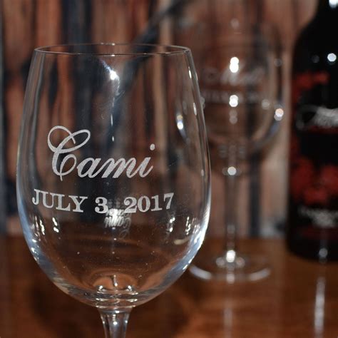 2 Personalized Crystal Wine Glasses 16 Oz Created by You