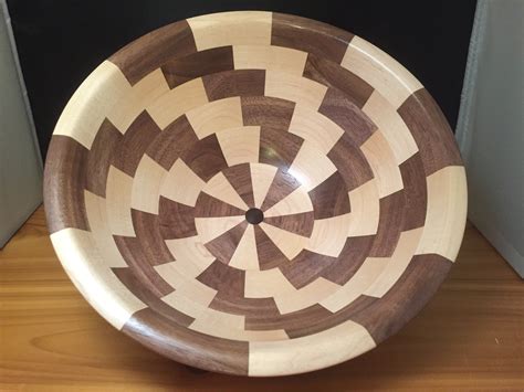 Segmented Bowl, #3, Maple and Walnut : r/turning