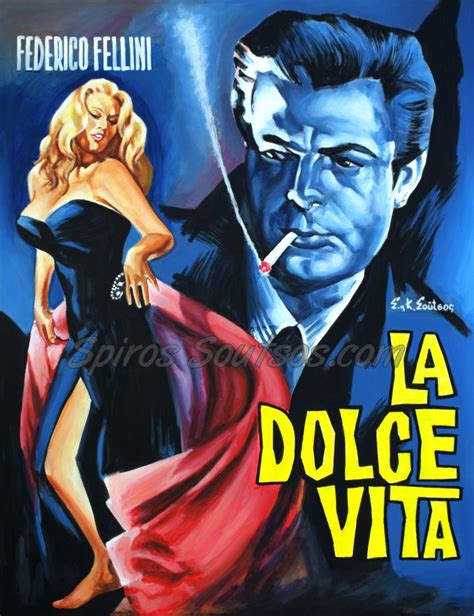 La Dolce Vita 1960 Federico Fellini | Canvas print, movie poster painting