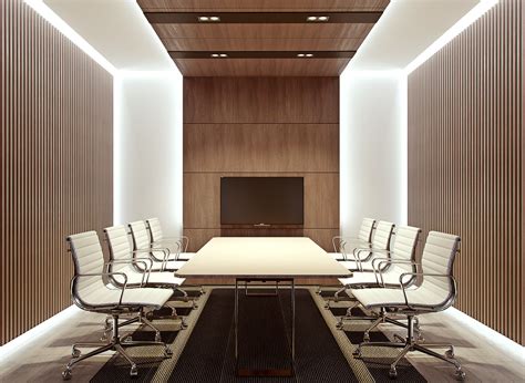 Modern classic CEO office interior on Behance Office Ceiling Design, Ceiling Design Modern ...