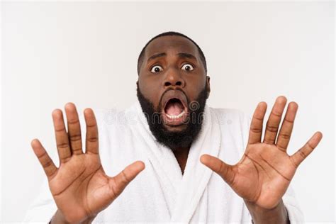 Portrait of Excited Young African American Male Screaming in Shock and ...