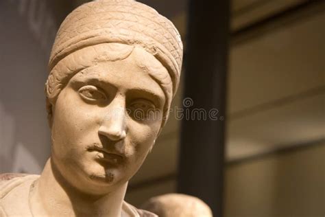 A Statue of a Woman Looking Straight at You from Ancient Rome. Ancient Roman Empire Editorial ...