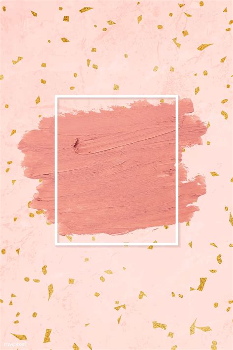 Download premium vector of Matte orange paint with a white rectangle frame | Pink marble ...