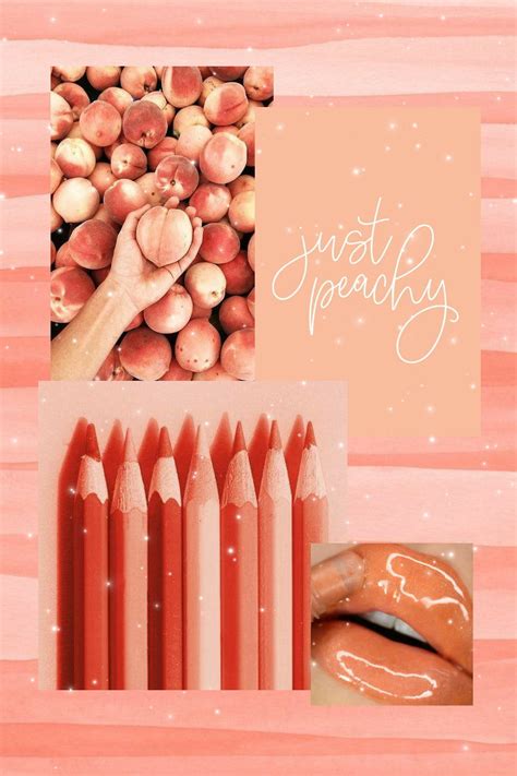 Download Aesthetic Peach Pink Collage Wallpaper | Wallpapers.com