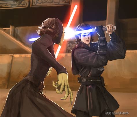 Anakin Skywalker VS Barriss Offee by BenguDraws on DeviantArt