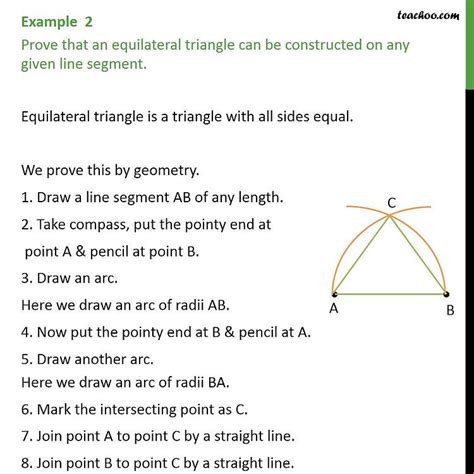 Example 2 - Prove that an equilateral triangle can be constructed on