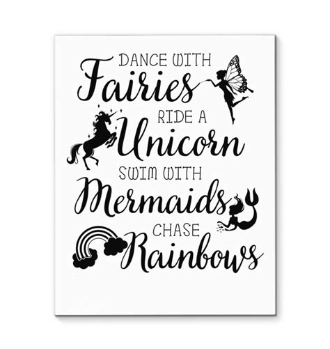 Dance With Fairies Ride A Unicorn Canvas Print | Unicorn canvas, Unicorn stencil, Unicorn painting