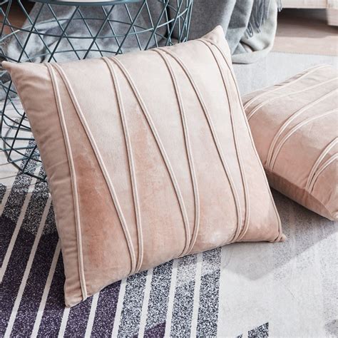 Home & Living - Velvet Striped Throw Pillow Cover - Bed & Bath – Novarian Creations Buy Pillow ...