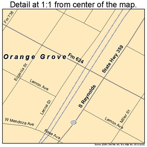 Orange Grove Texas Street Map 4854168