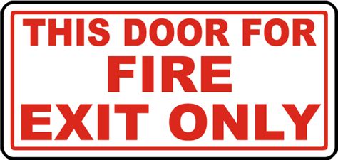 This Door For Fire Exit Only Sign - Get 10% Off Now