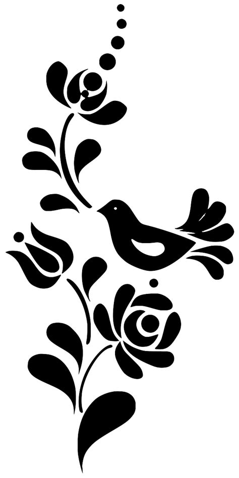 SVG > folk bird embroidery ornament - Free SVG Image & Icon. | SVG Silh