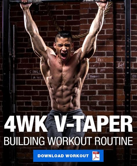 4 Week V-Taper Building Workout Routine | Back and shoulder workout ...