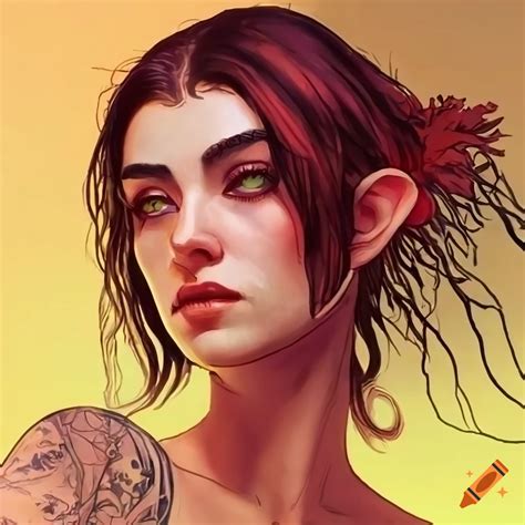 Character portrait in modern fantasy style on Craiyon