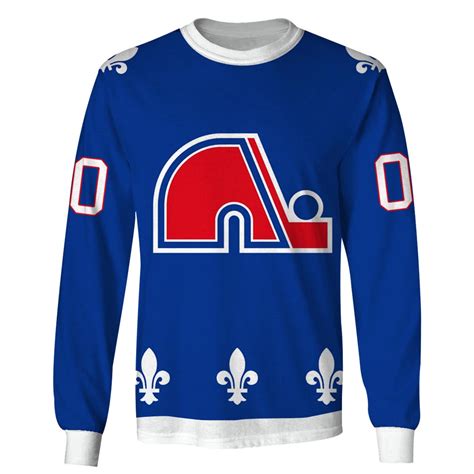 Personalized Quebec Nordiques Throwback Vintage NHL Hockey Away Jersey - YourGears