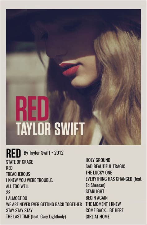 Pin by lea on album posters | Taylor swift album cover, Taylor swift red album, Taylor swift album