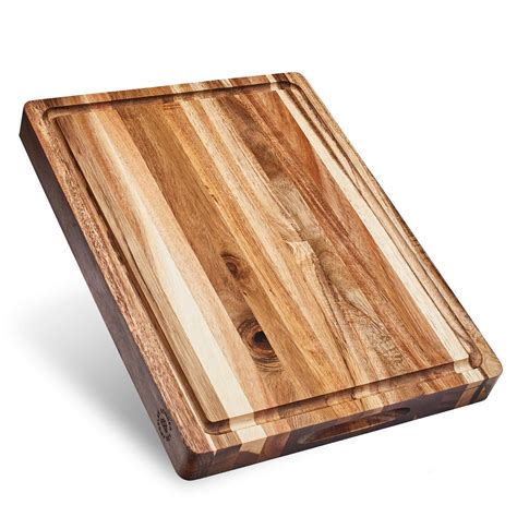 Buy Sonder Los Angeles, Thick Sustainable Acacia Wood Cutting Board for Kitchen with Juice ...
