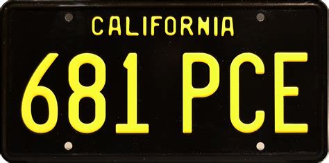 Dollzis: Black And Yellow California Plates