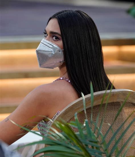 Dua Lipa at the 2021 Grammy Awards | Grammys 2021: Stars Who Matched Face Masks to Their Outfits ...