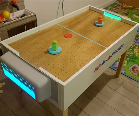 Wooden Air Hockey Table With Led Lights in 2021 | Air hockey table, Air hockey, Tree house decor