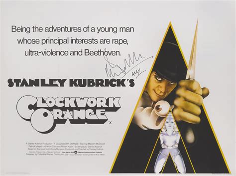 A CLOCKWORK ORANGE (1971) POSTER, BRITISH, SIGNED BY MALCOLM MCDOWELL | Original Film Posters ...