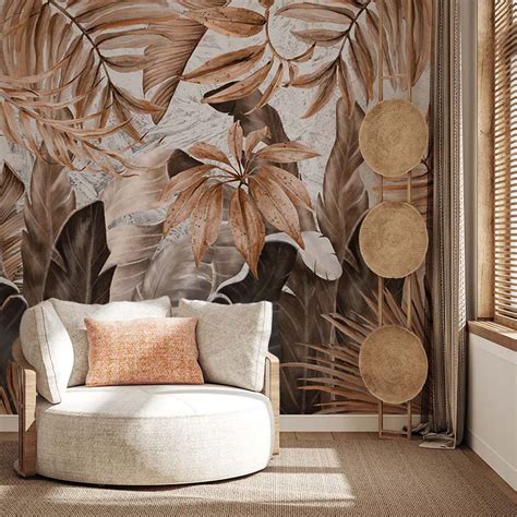 Tropical Brown Wallpaper - Buy Online Or Call (03) 8774 2139