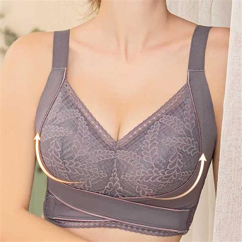 Kendally Bra,Wireless Shaping Comfy Corset Bra Front Cross Side Buckle Lace Bras | eBay