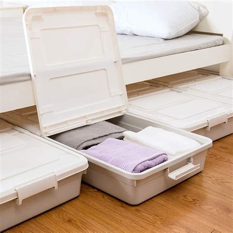 3 Pack Large Rolling Under Bed Storage Bin with Wheels, Sliding ...