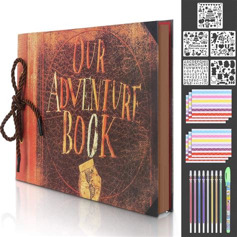 Amazon.com: HANTAJANSS Adventure Book, 80-Page DIY Photo Scrapbook, 11 ...