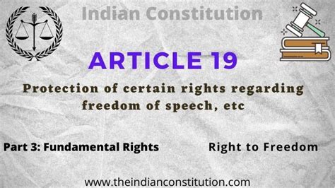 Article 19 Right To Freedom of Speech In The Indian Constitution