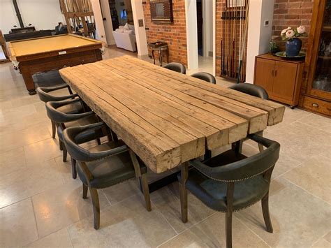 Bespoke Dining Tables Handmade From Reclaimed Wooden Beams - Etsy UK