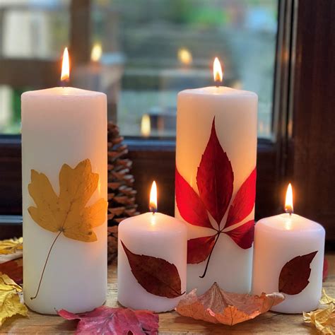 Make pressed leaf candles - Mud & Bloom