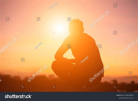 Sad Depressed Man Sitting Alone Stock Photo 2200078959 | Shutterstock