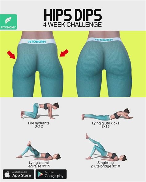 HIPS DIPS 4 WEEKS CHALLENGE [Vídeo] em 2020 | Rotinas de treino ...