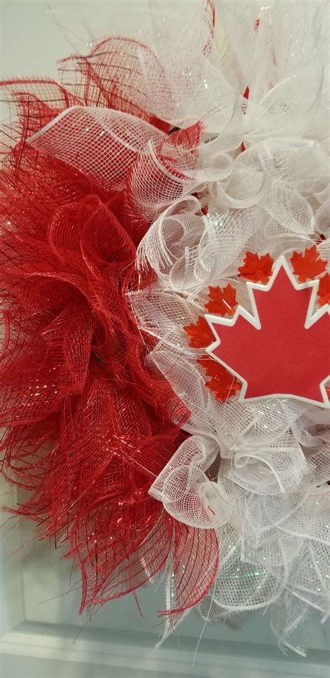 Canada Day Wreath | Wreaths, Burlap wreath, Christmas wreaths