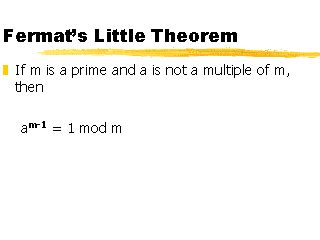 Fermat’s Little Theorem