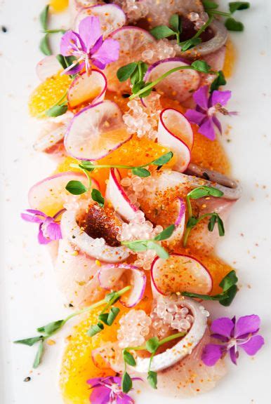 hamachi yellowtail crudo recipe | Seafood dishes, Recipes, Food plating