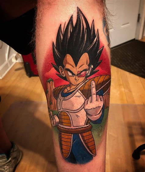 Vegeta tattoo done by @gerardo.tattoos Visit @animemasterink for the ...