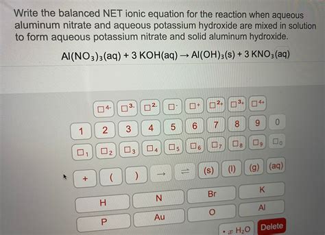 Answered: Write the balanced NET ionic equation… | bartleby