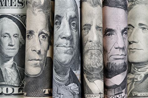 Portraits Of Us Presidents On Dollar Bills Stock Photo - Download Image Now - iStock